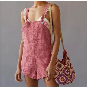 NEW UO Sadie Linen Shortall Overall